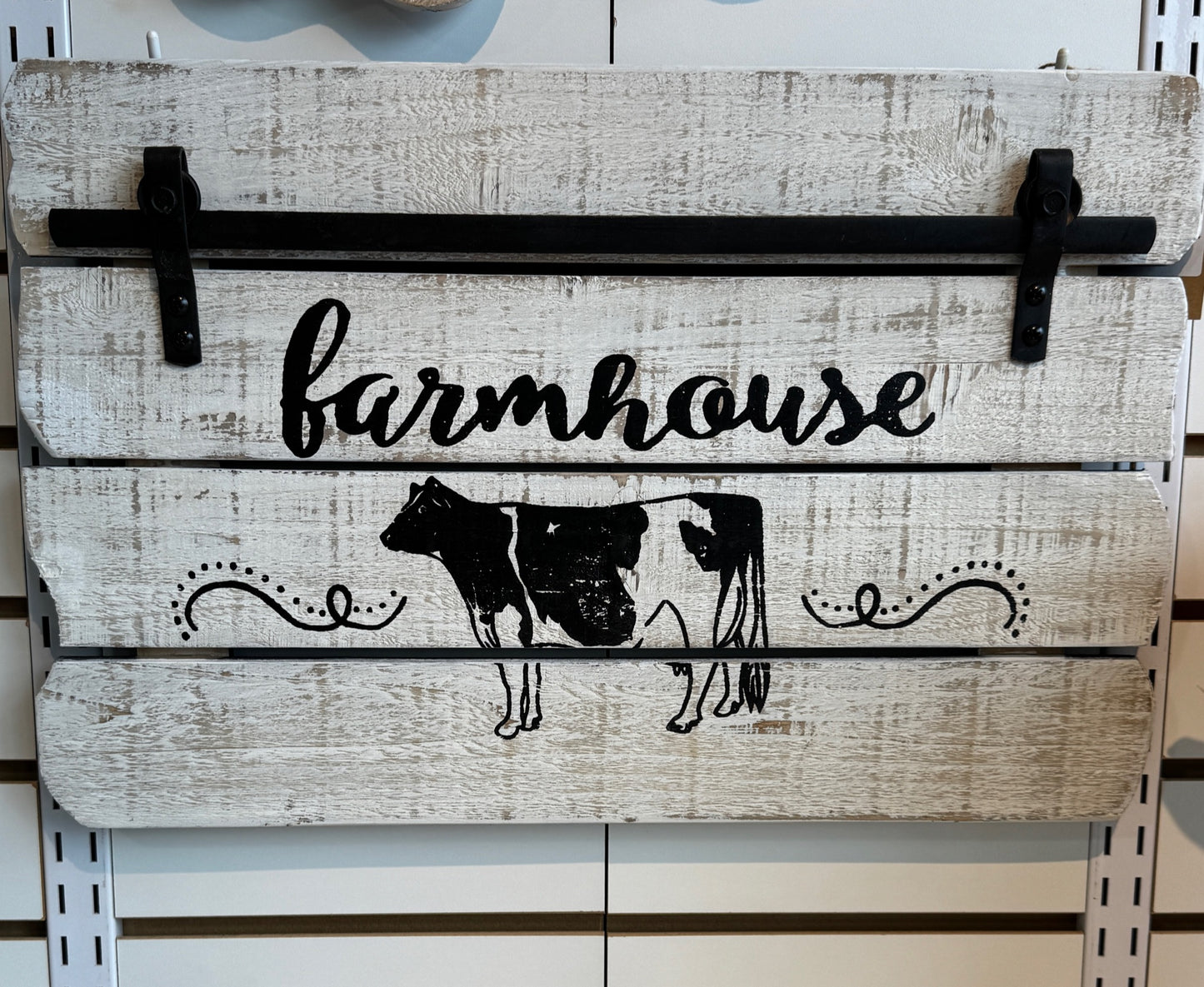 Decorative wooden wall sign farmhouse with Cow