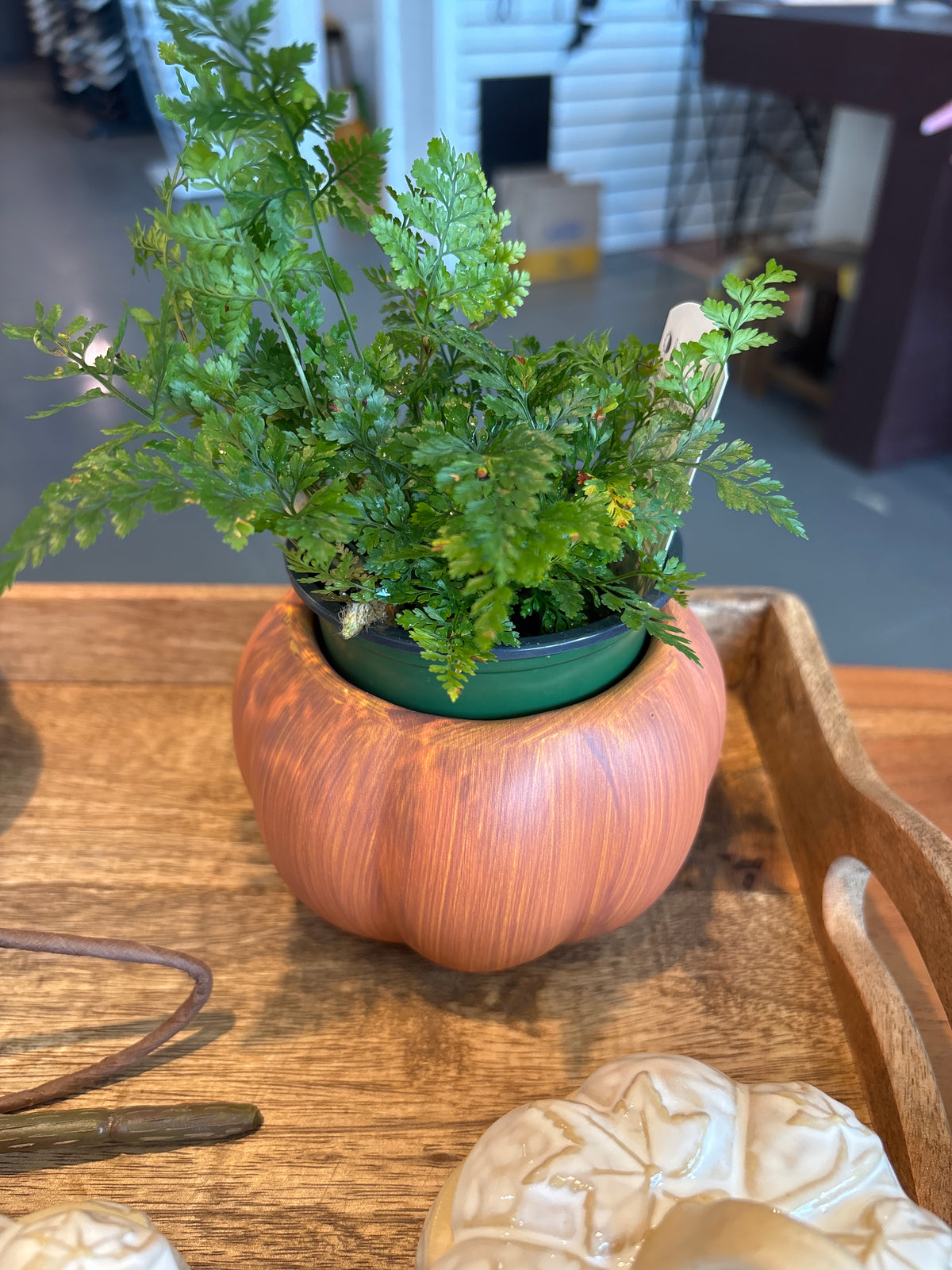 Orange Crafted Pumpkin Vase