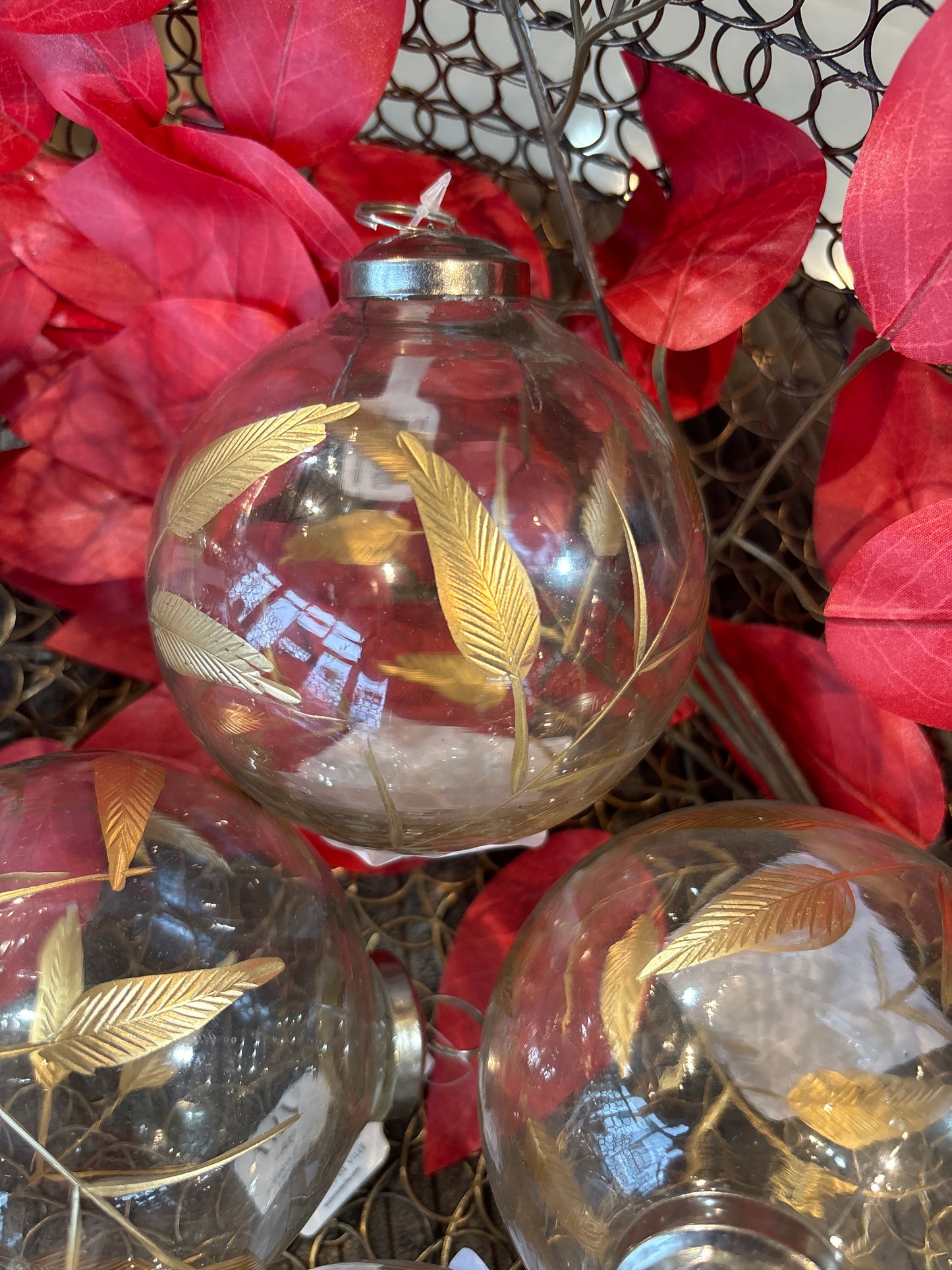 Xmas ORN GLS/ETCH