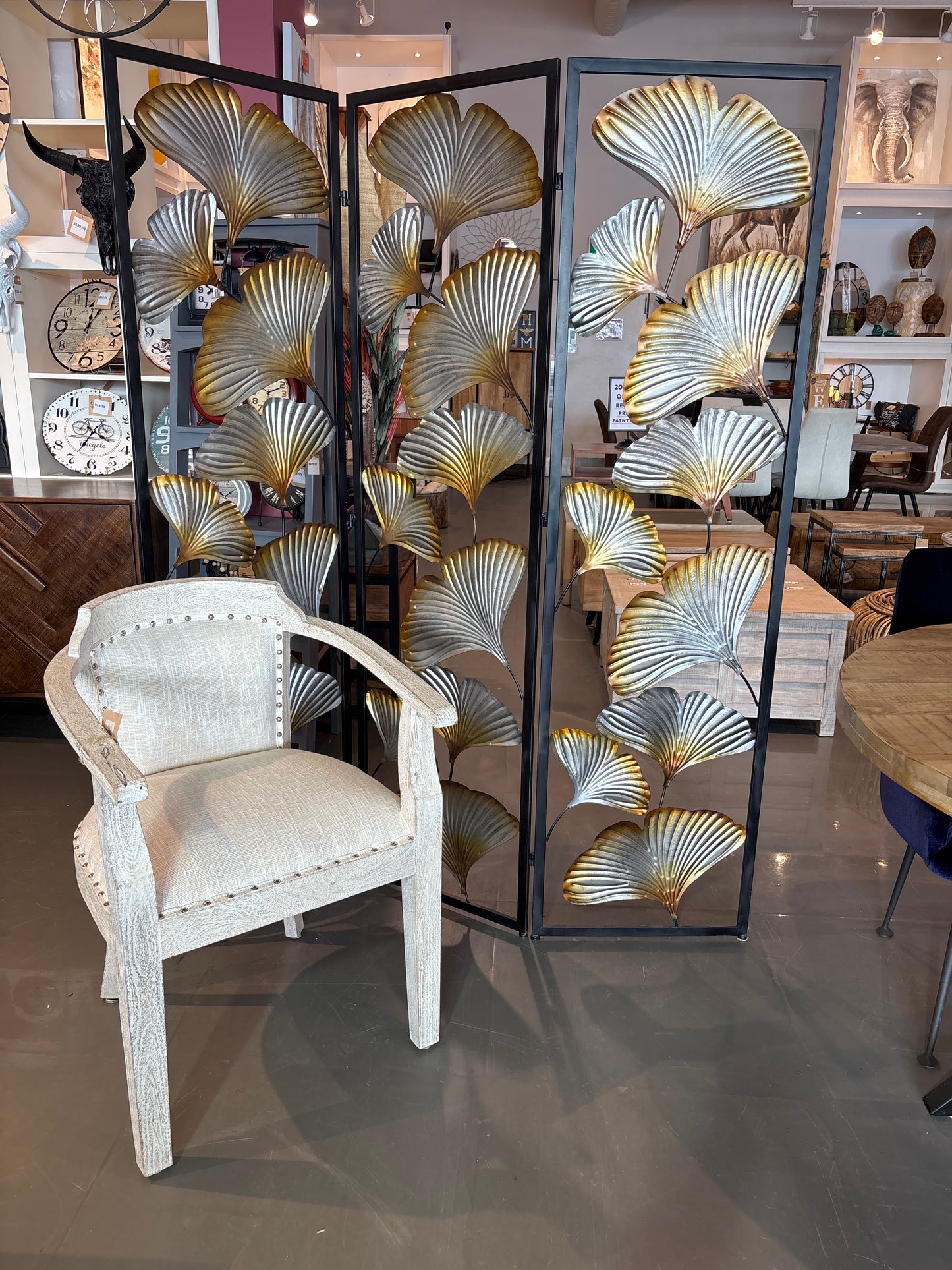 Three panel room divider