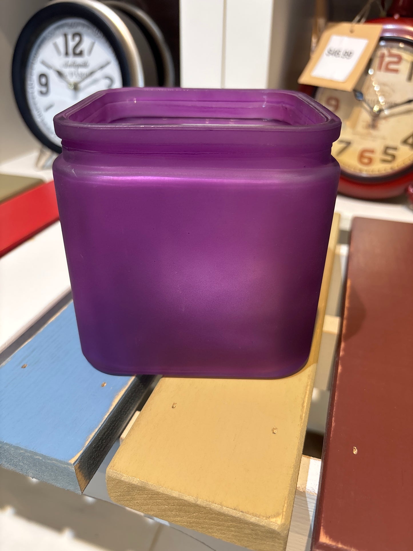 Matte Purple Square vase