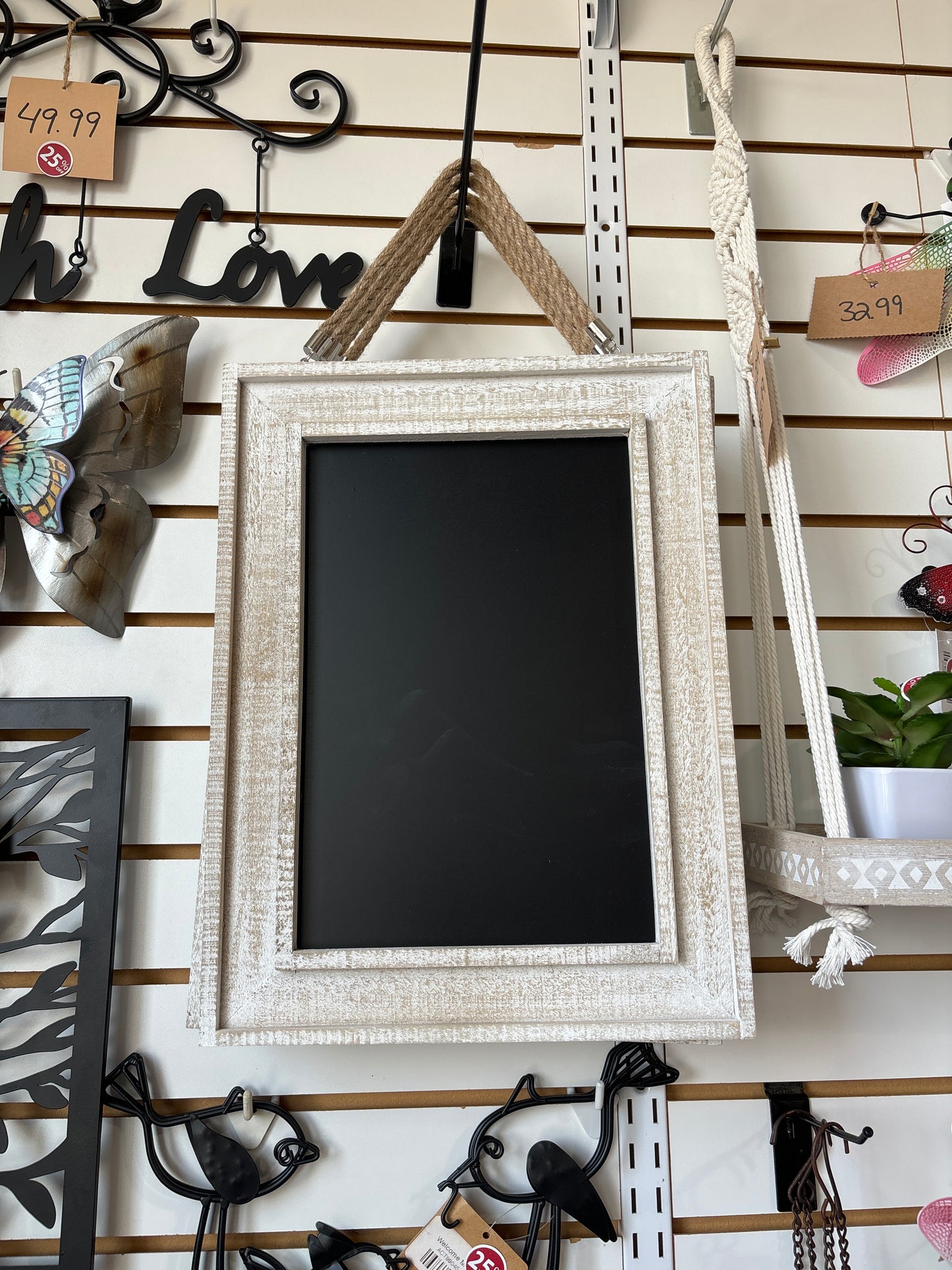 Slate hanging door sign