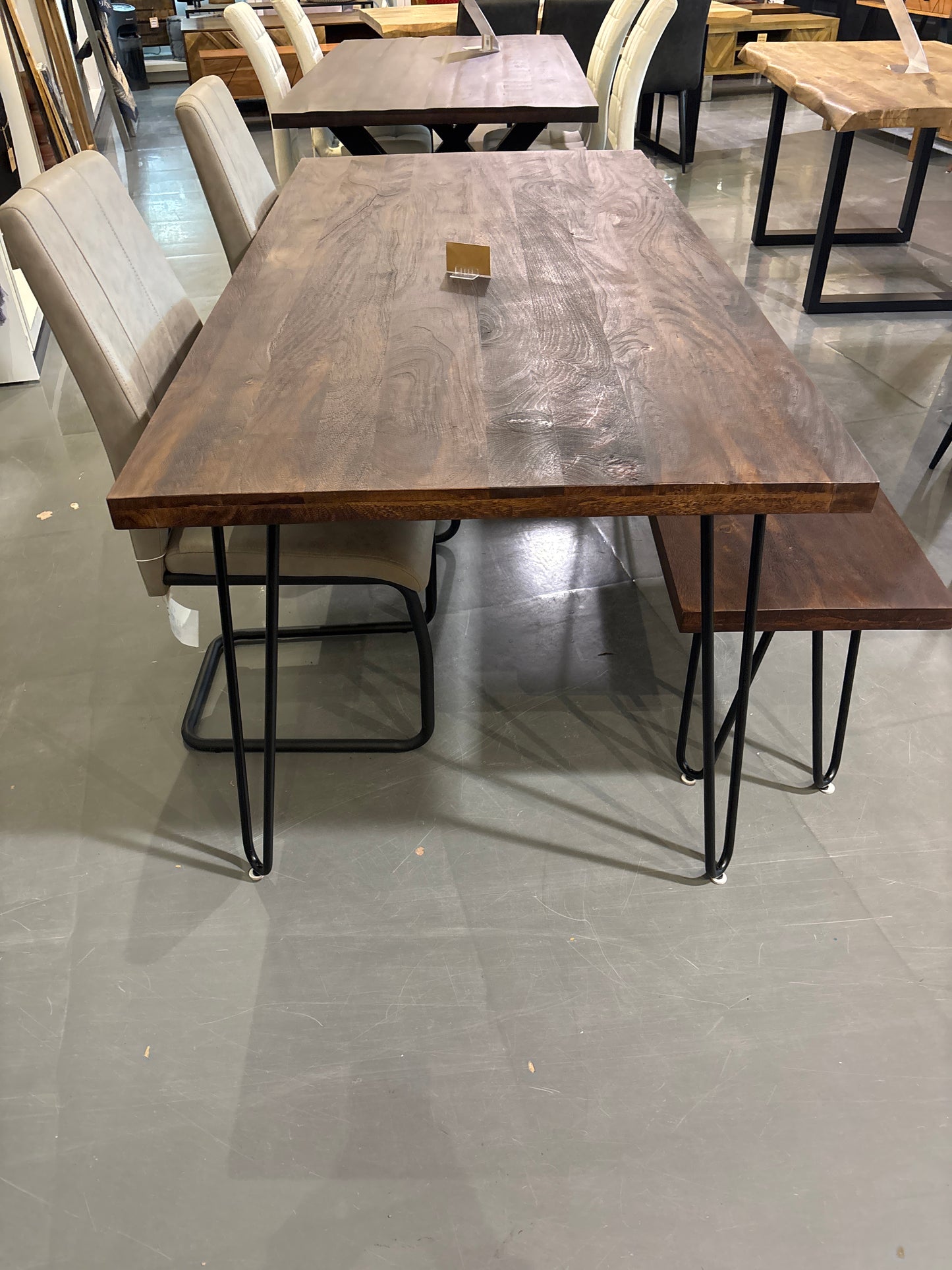 71 inch Ashlynn mango wood dining table with hair pin legs