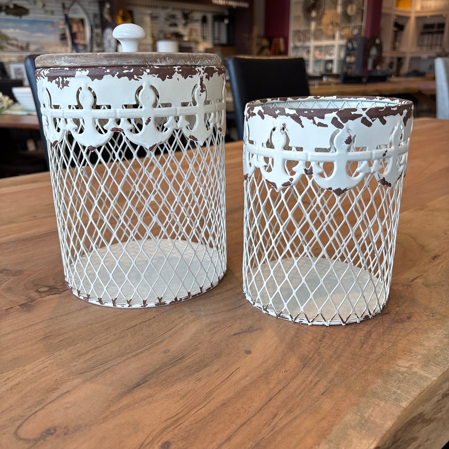 Metal Containers With Lids, Set of 2