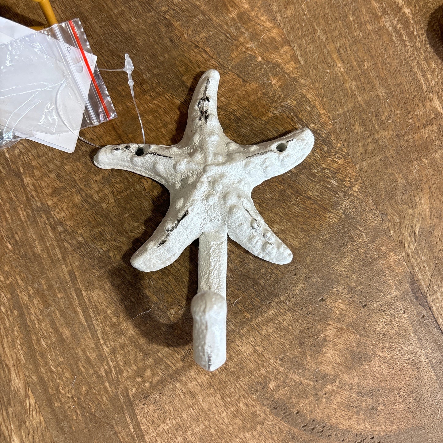 Antique White cast iron starfish hook