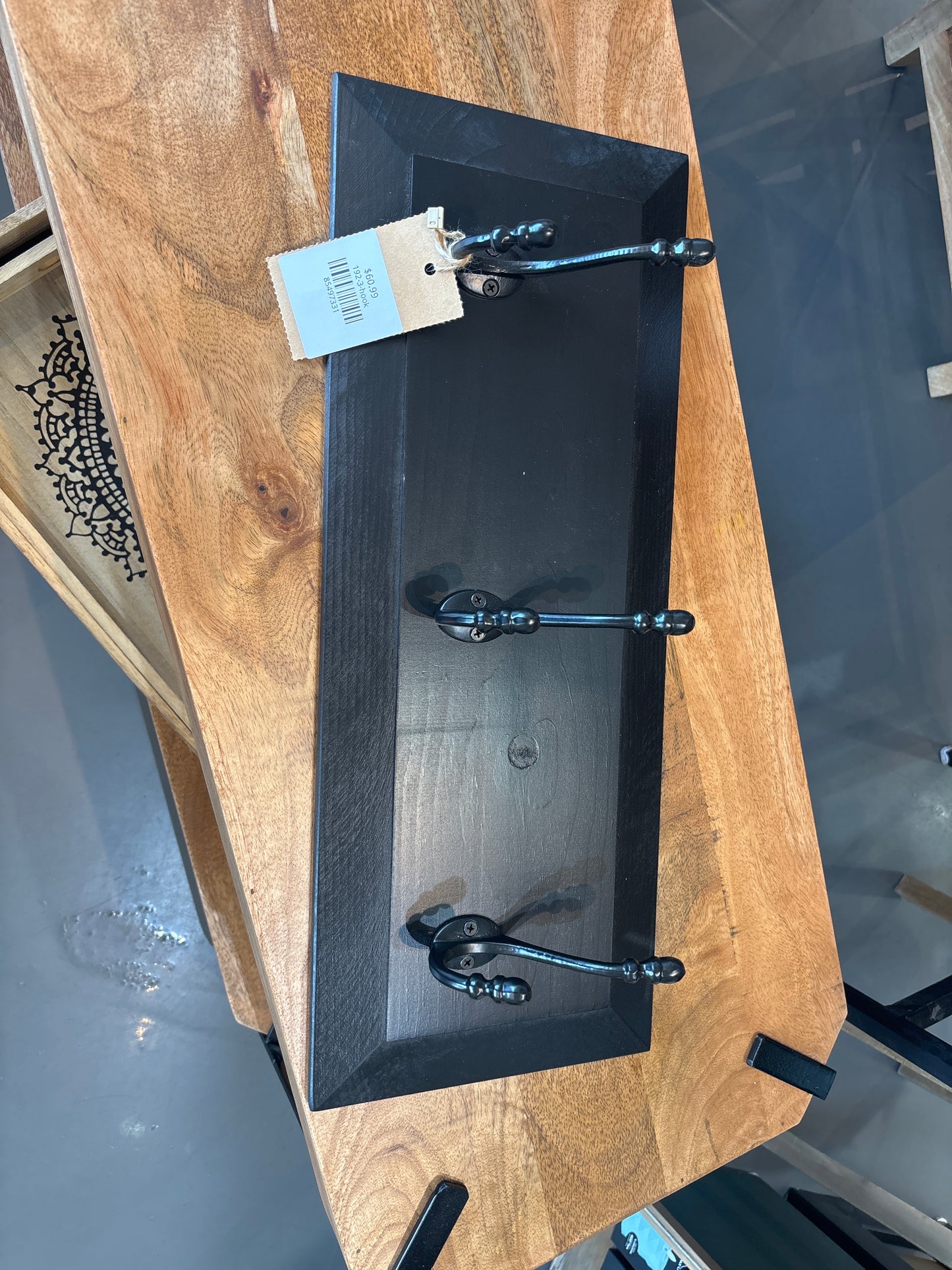 3 -Hook Panel Coat Rack