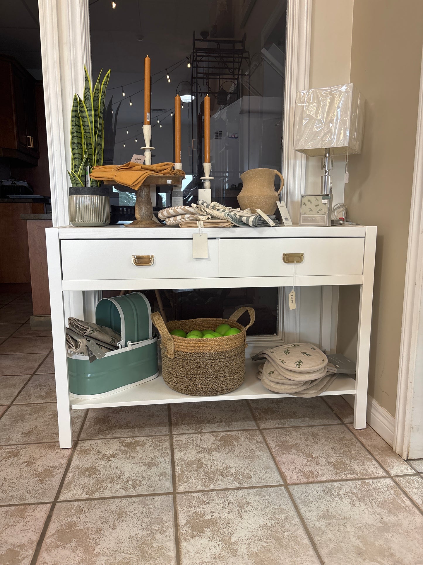 White Sofa Table