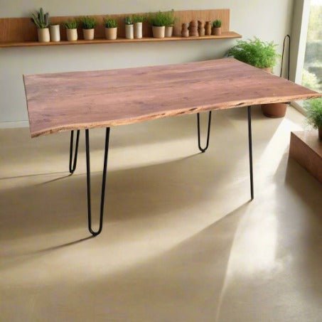 79 inch Embrun Mango wood Dining Table - Wicker Emporium