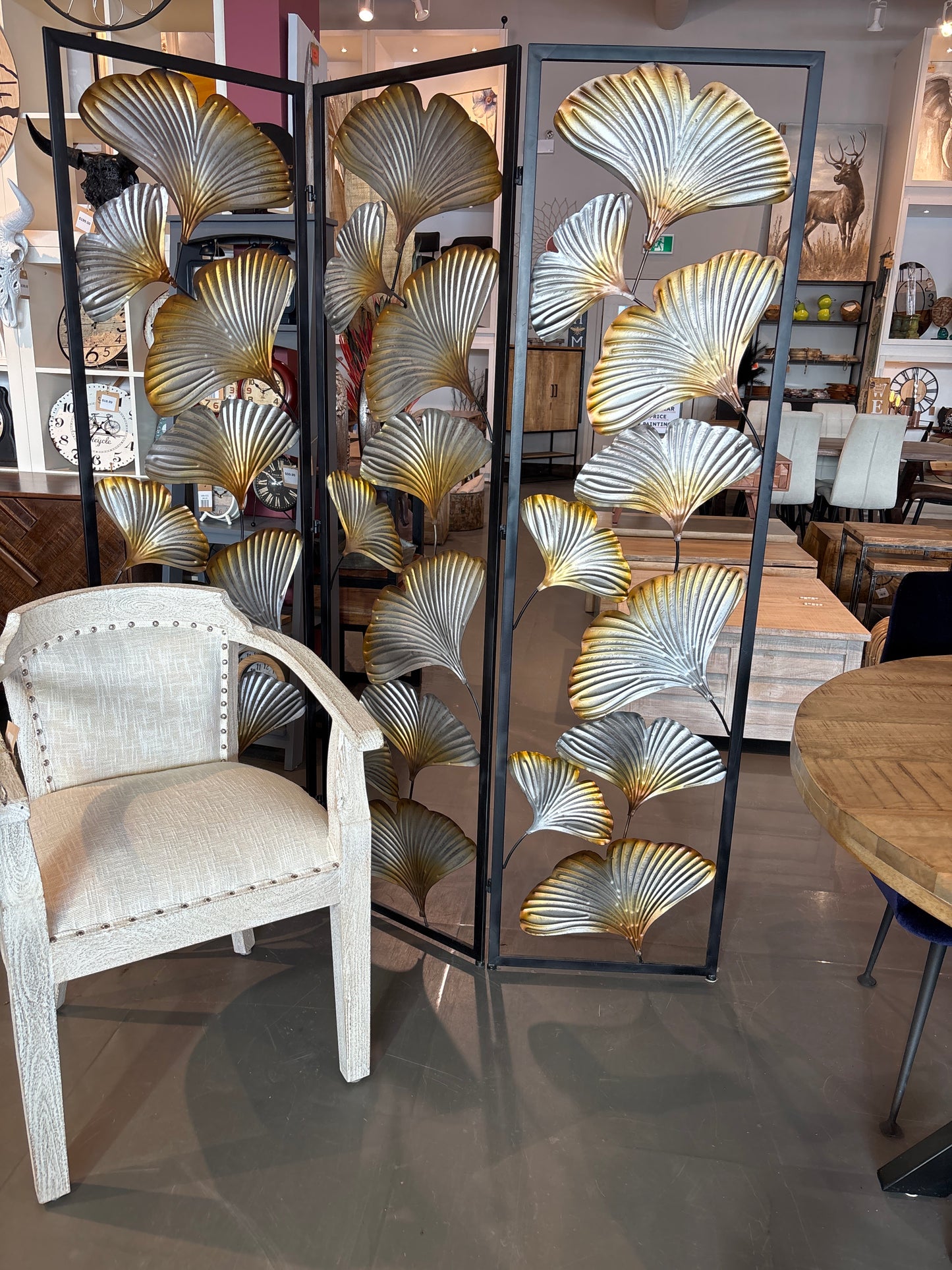 Three panel room divider