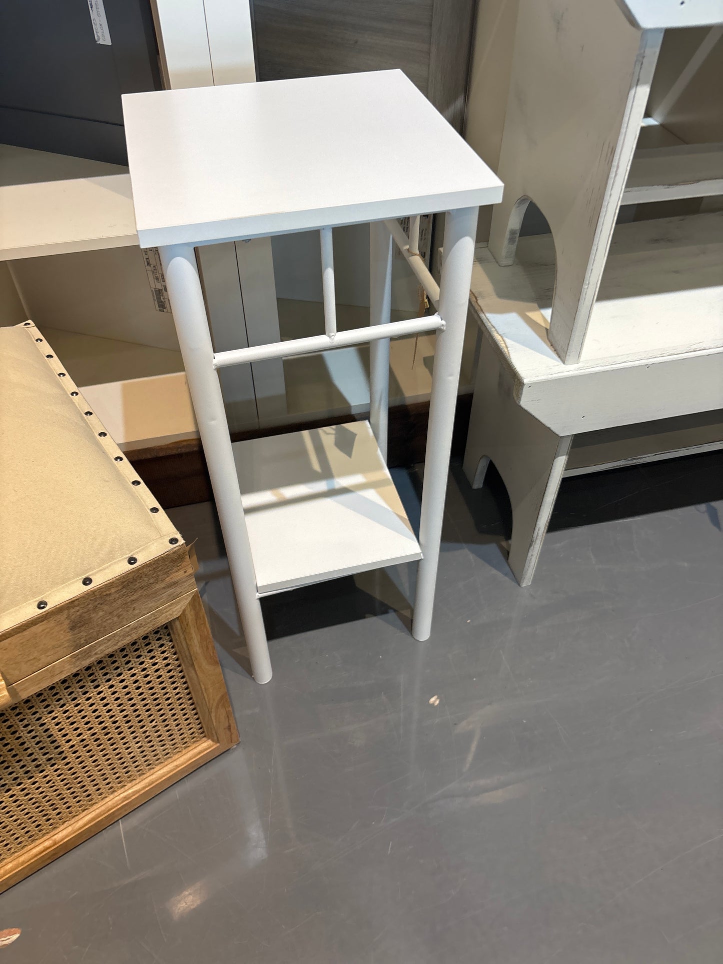28'H White Accent Table