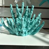 Turquoise Coral Decor coral 5.5 x 7 in