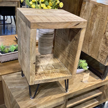 Load image into Gallery viewer, New Brayden textured mango wood end table
