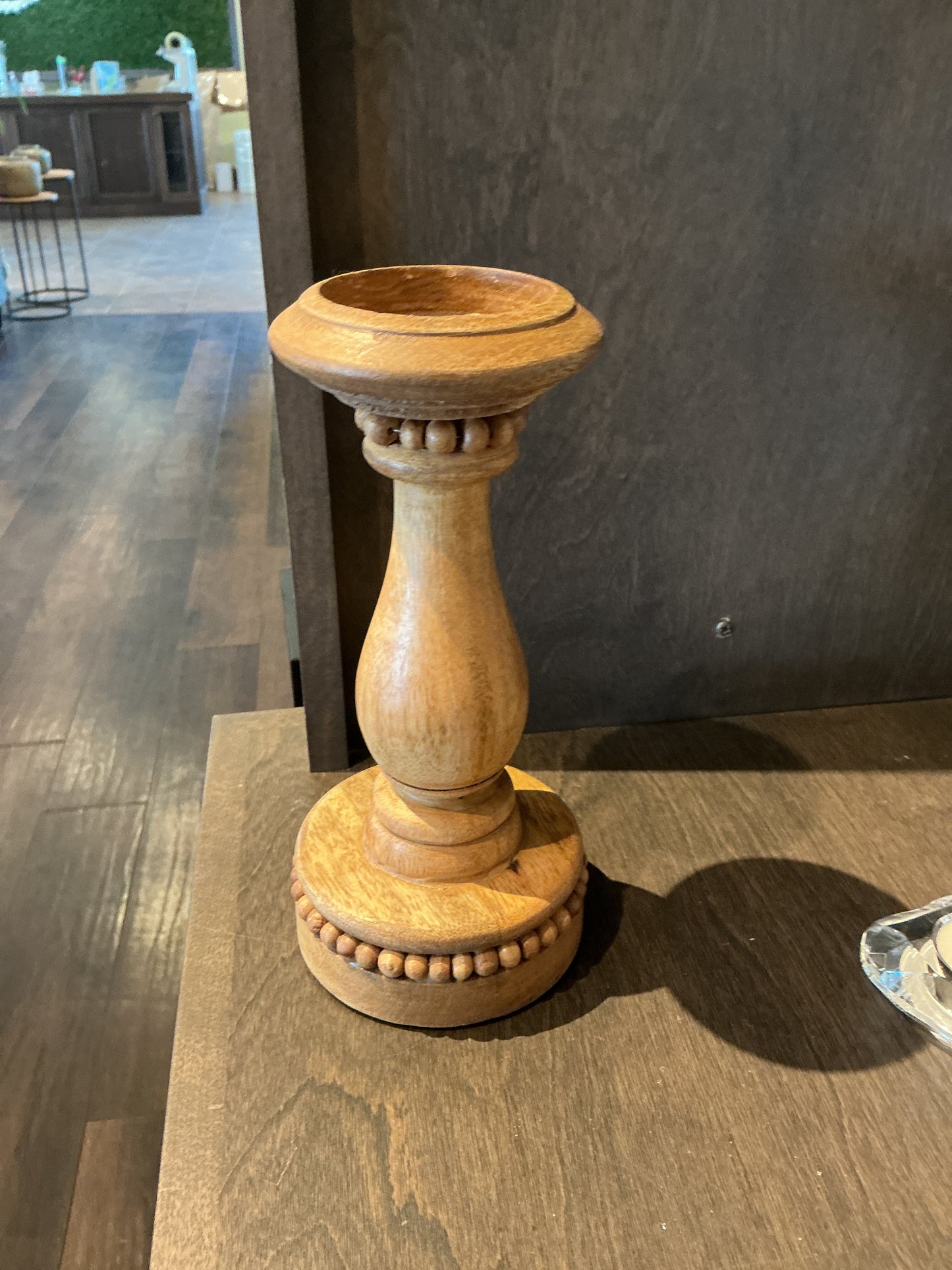Wooden candle holder