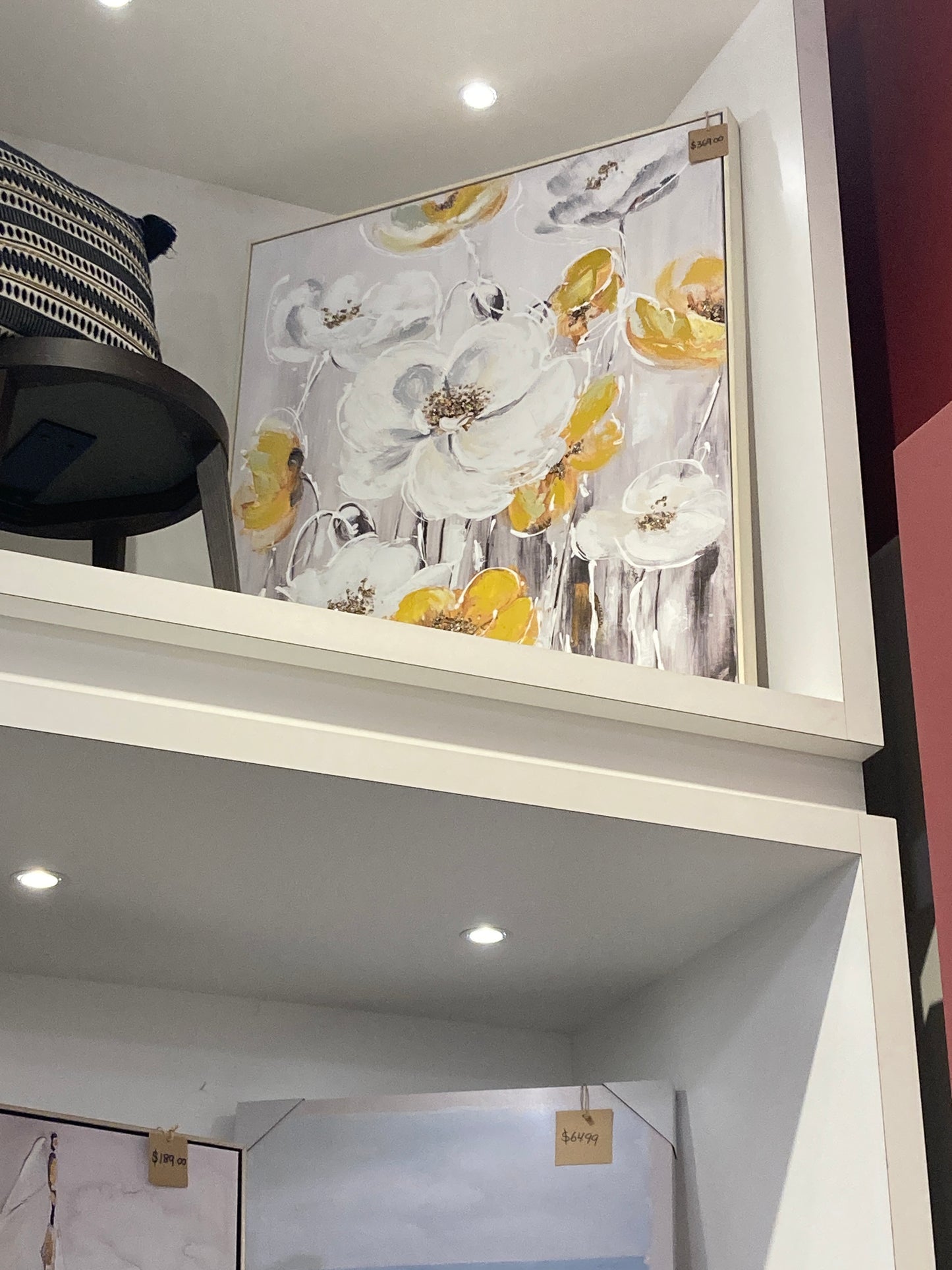 Anemone Flowers in Yellow & White Painting