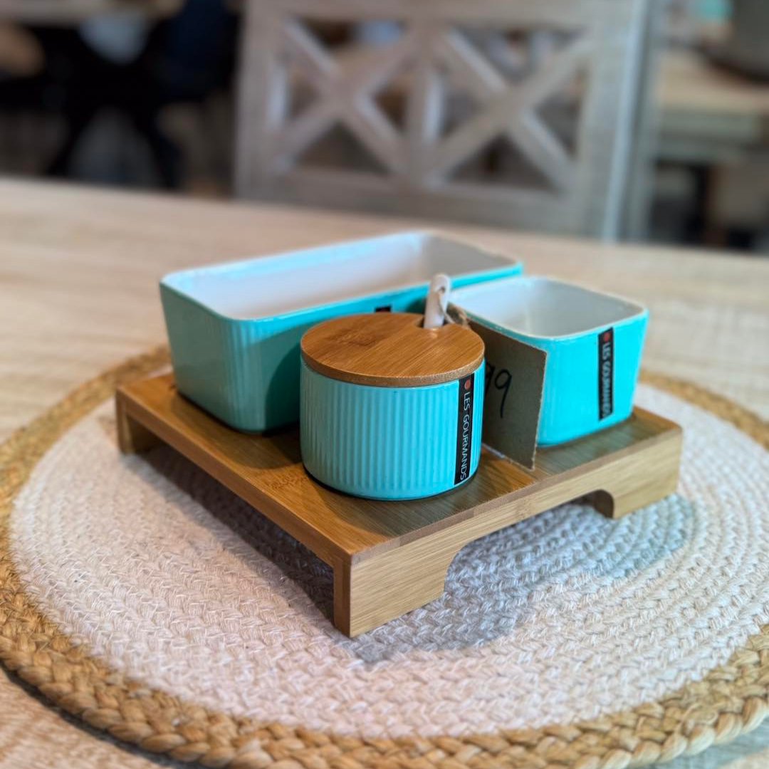 Blue serving plates (5 pieces)