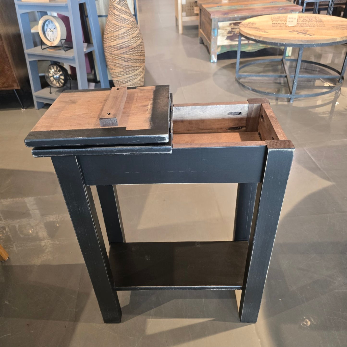 Rustic Accent Storage End Table