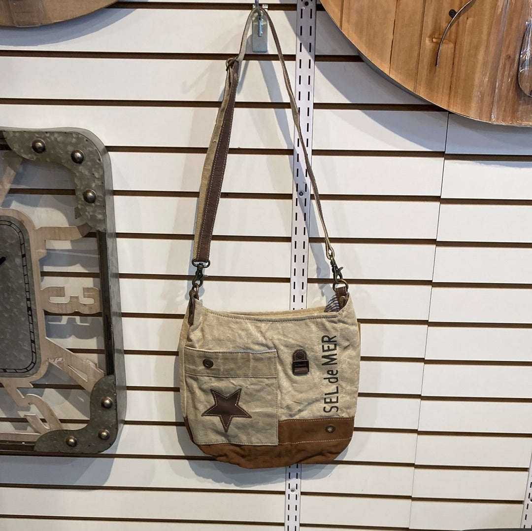 Sel de Mer Upcycled Patch Star Shoulder Bag