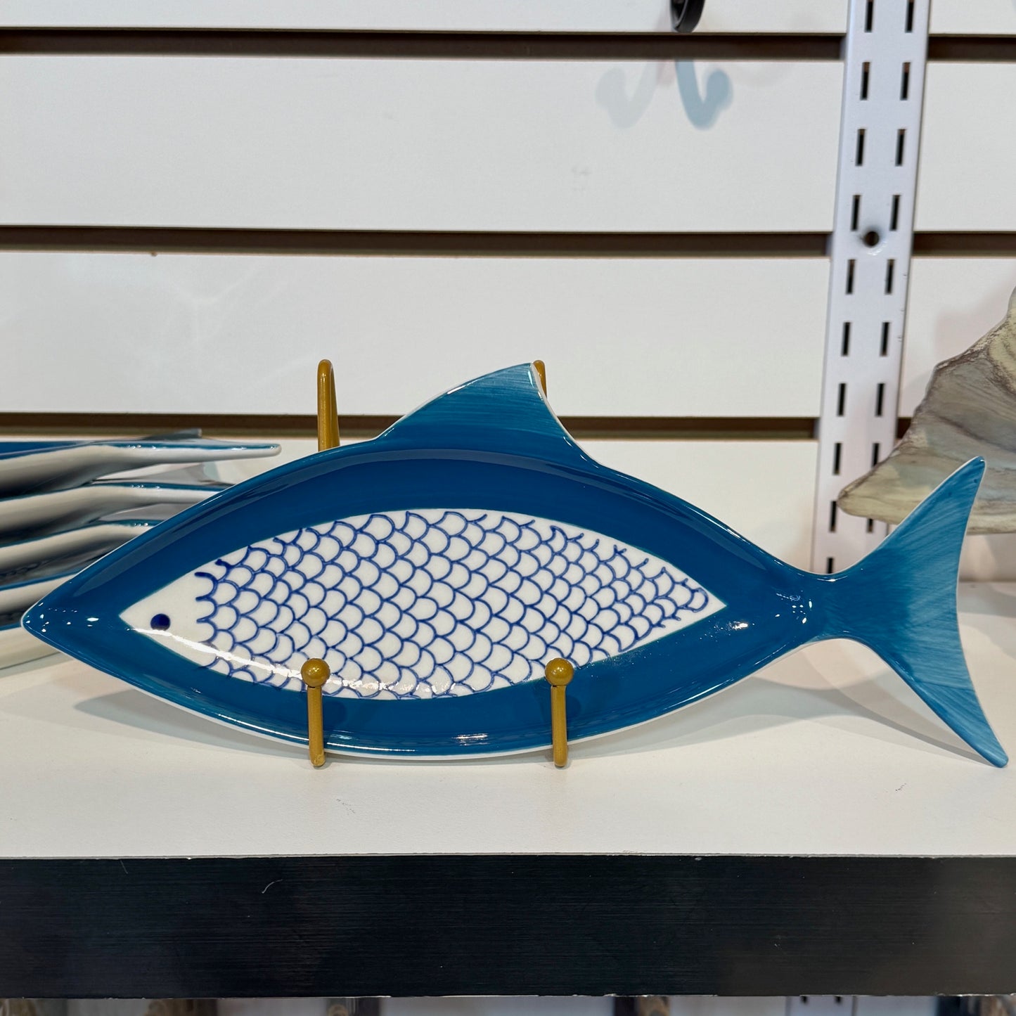 Ceramic Fish Plate Blue