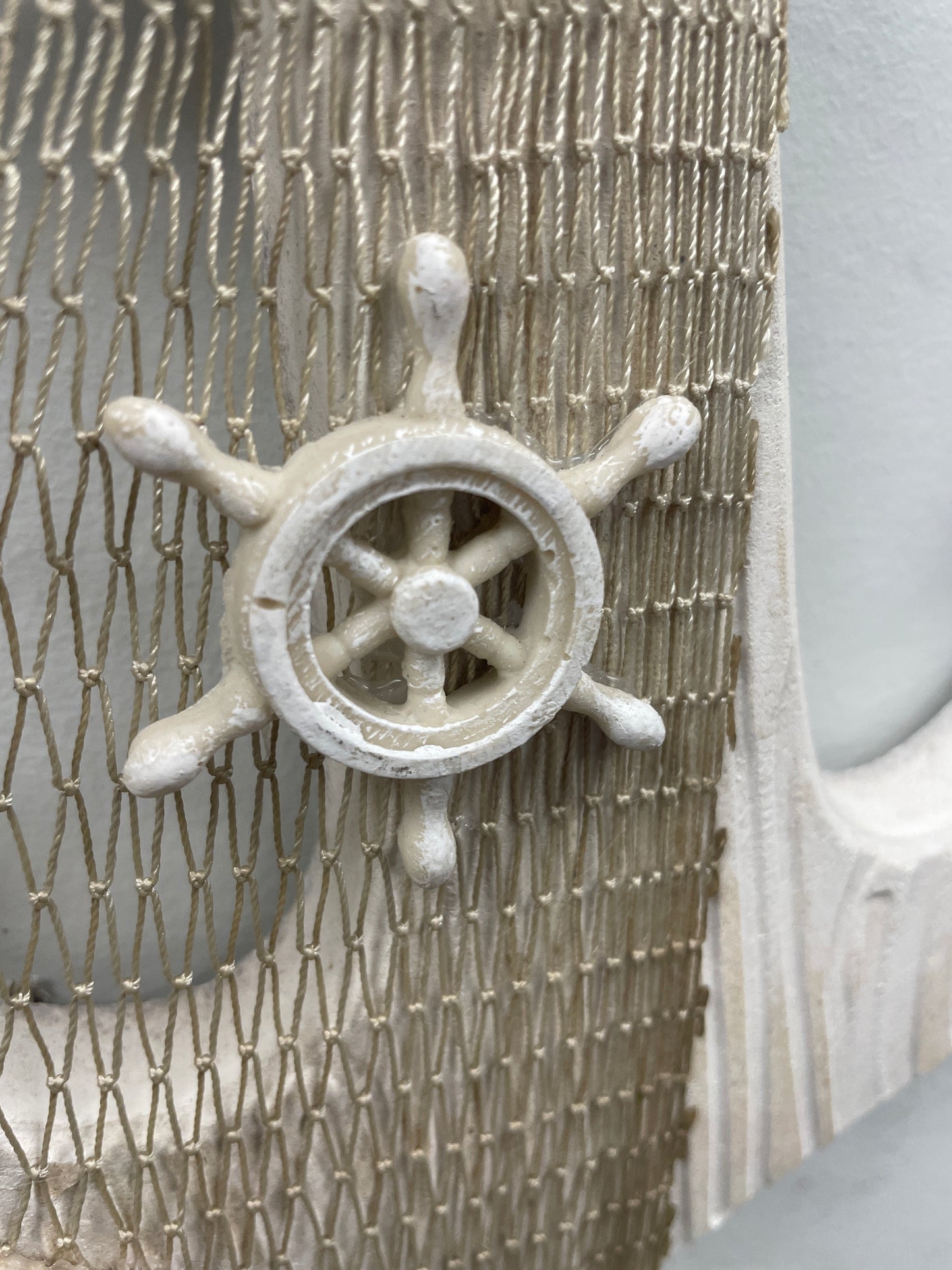 White Hanging Anchor with netting accent