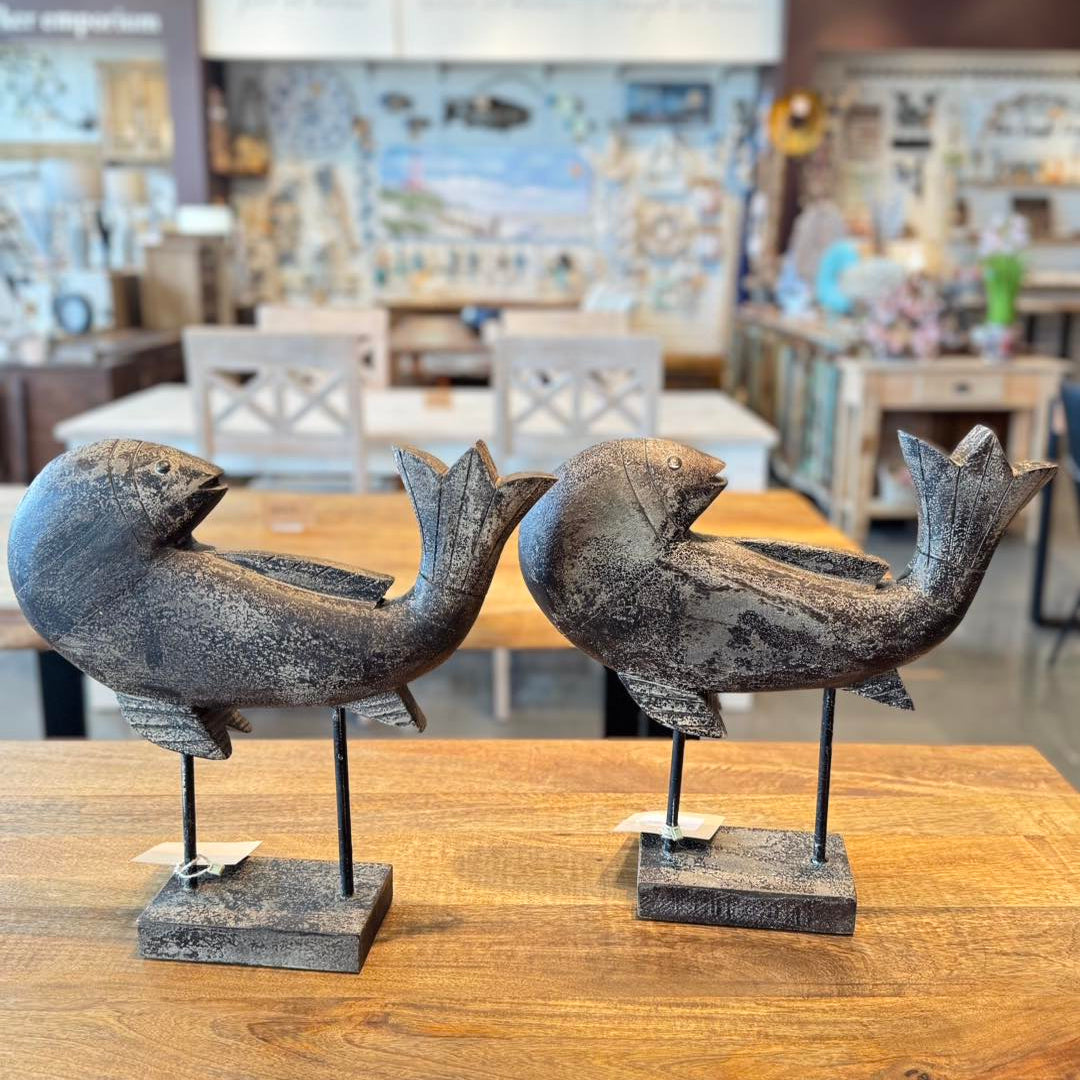 Dark Mango Wood Sea creature on Stand