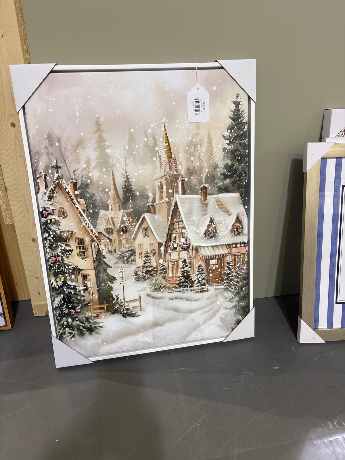 Snowy Village Christmas Wall Decor