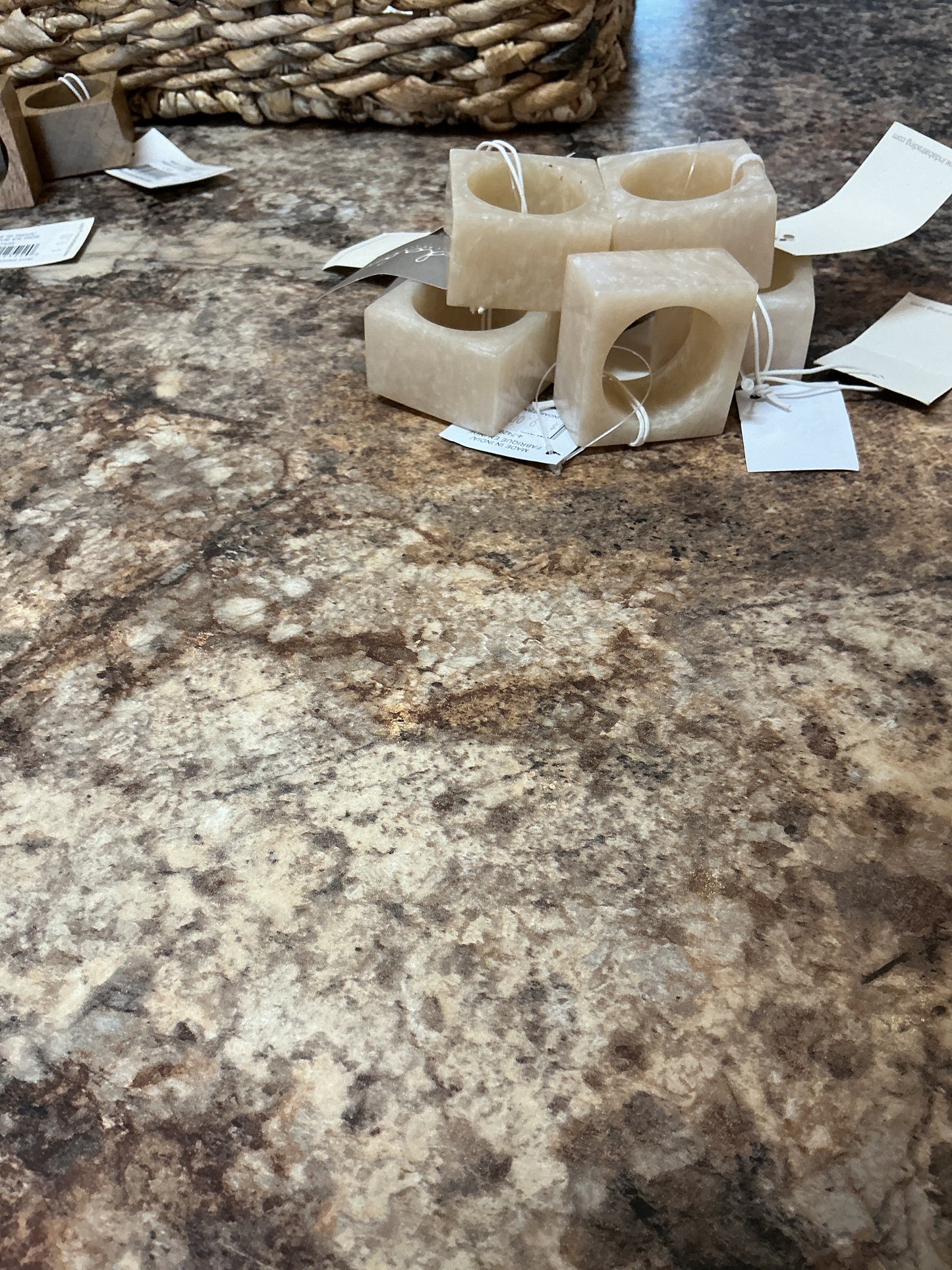 Marble looking napkin holders