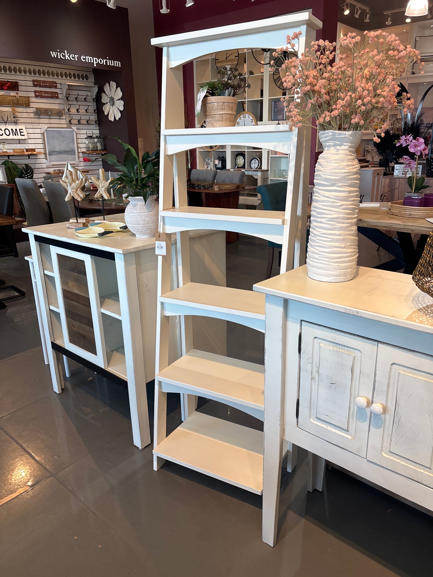 Ladder Shelf White