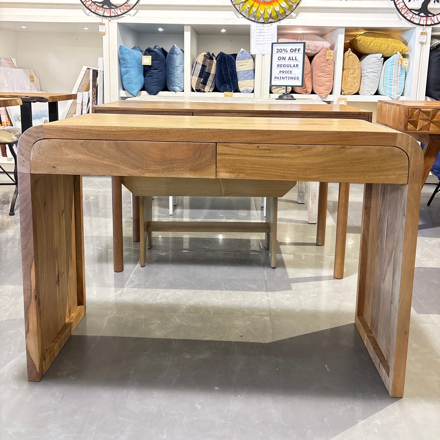 CURVE Acacia Desk