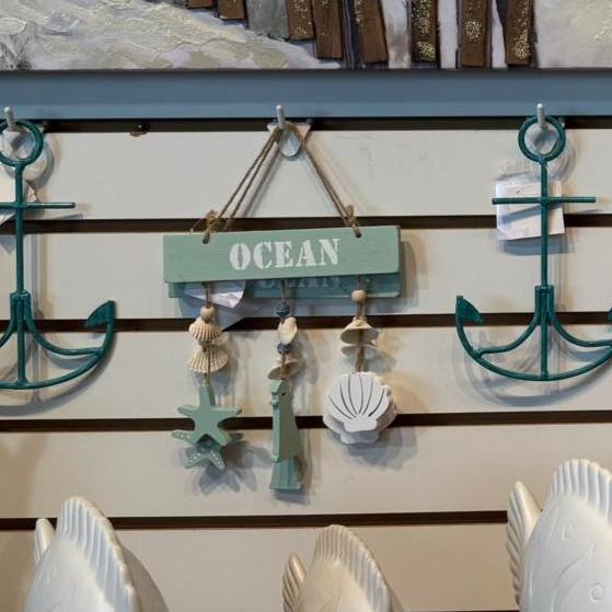 Hanging Ocean wind chime with seashells