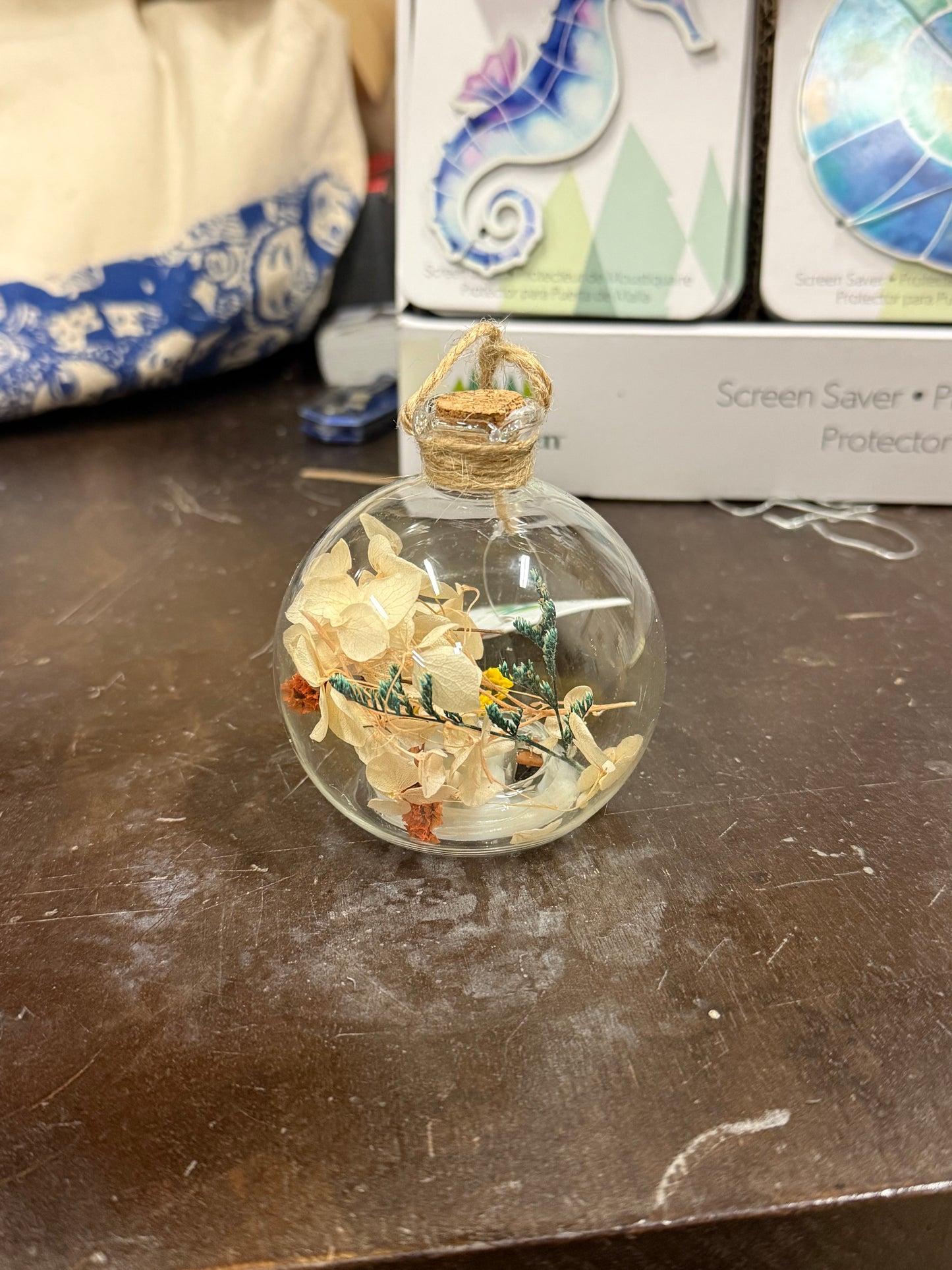 Floral Glass Jar