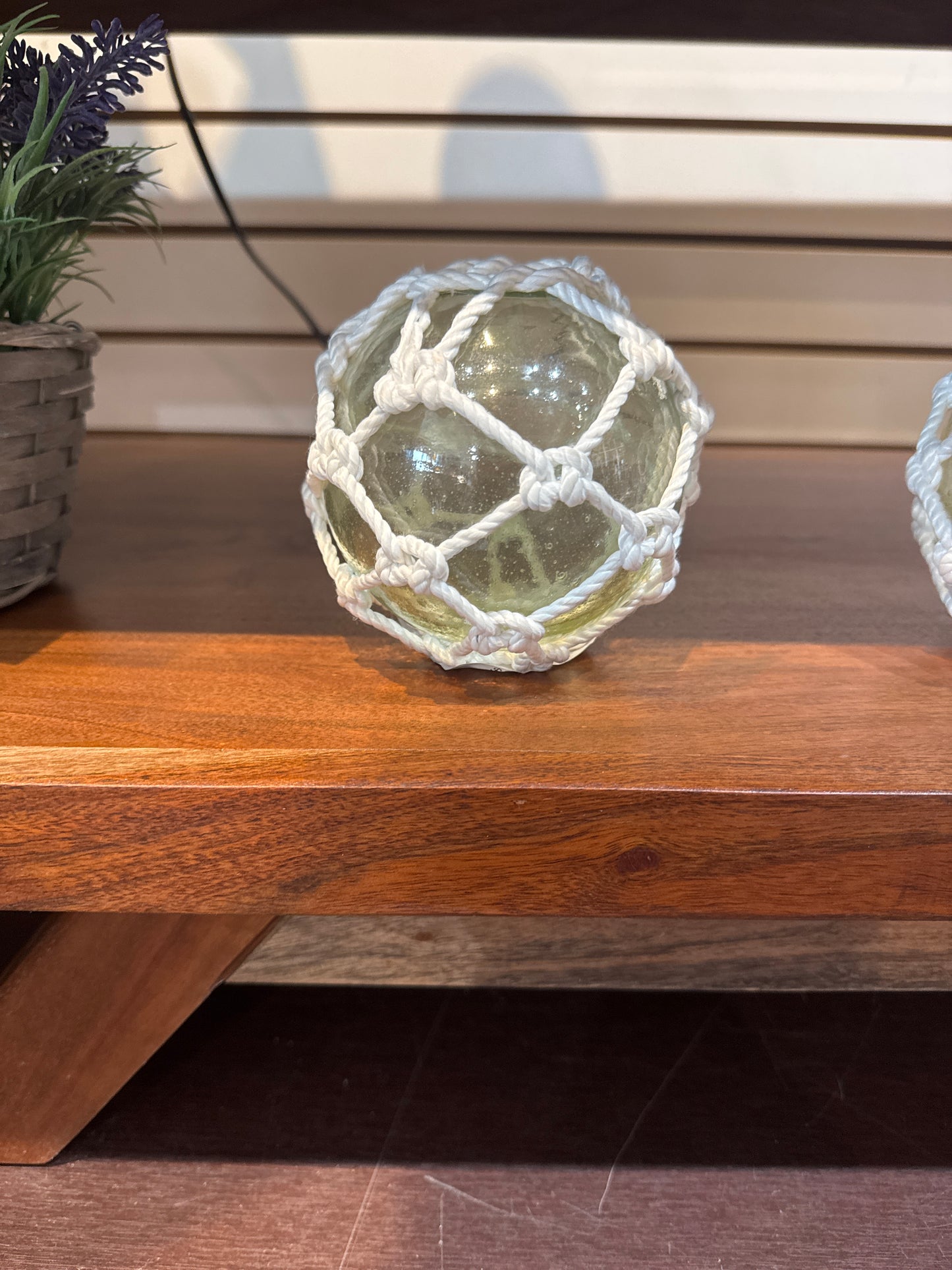 Green Glass Rope Ball