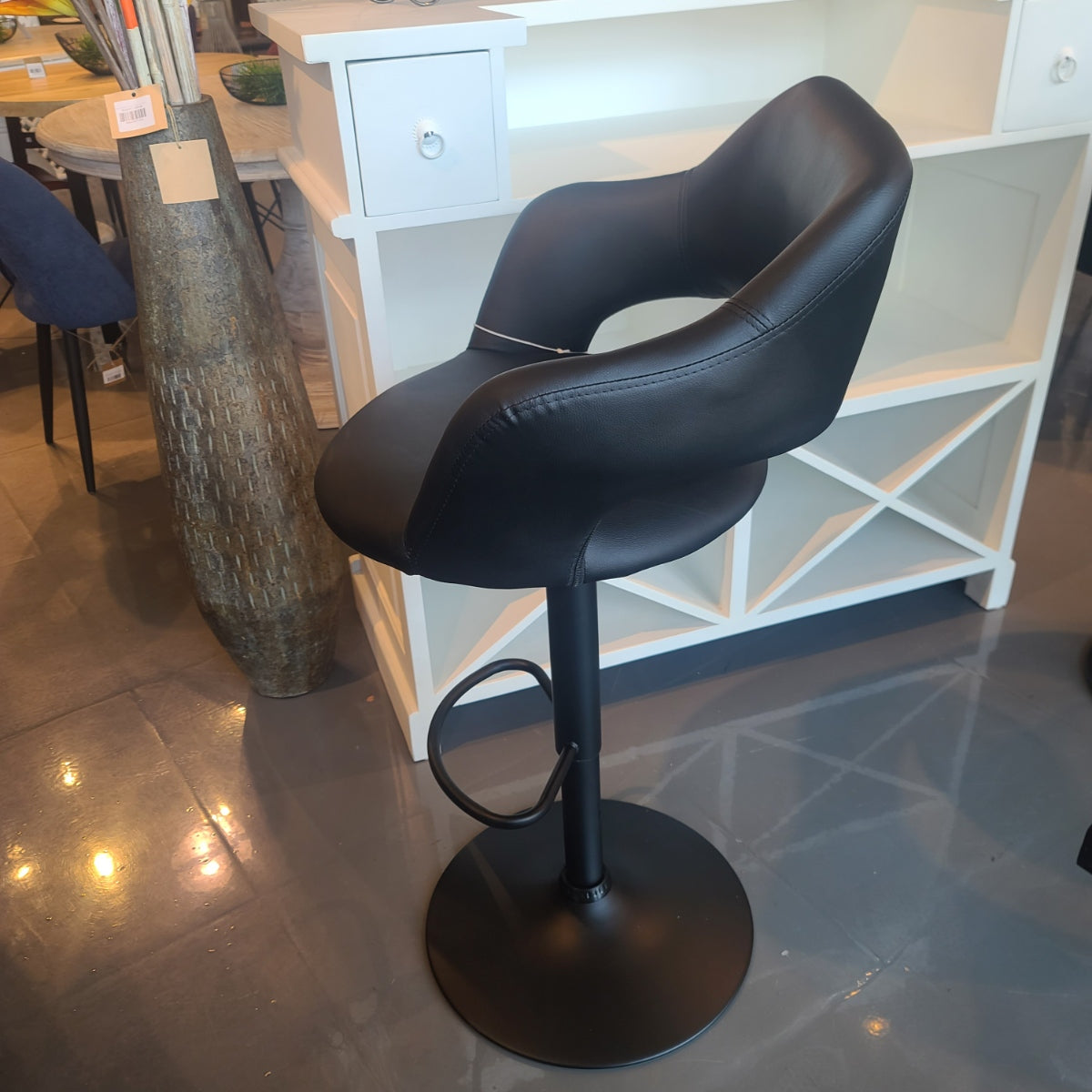Black Contemporary Swivel Bar Stool PROMO