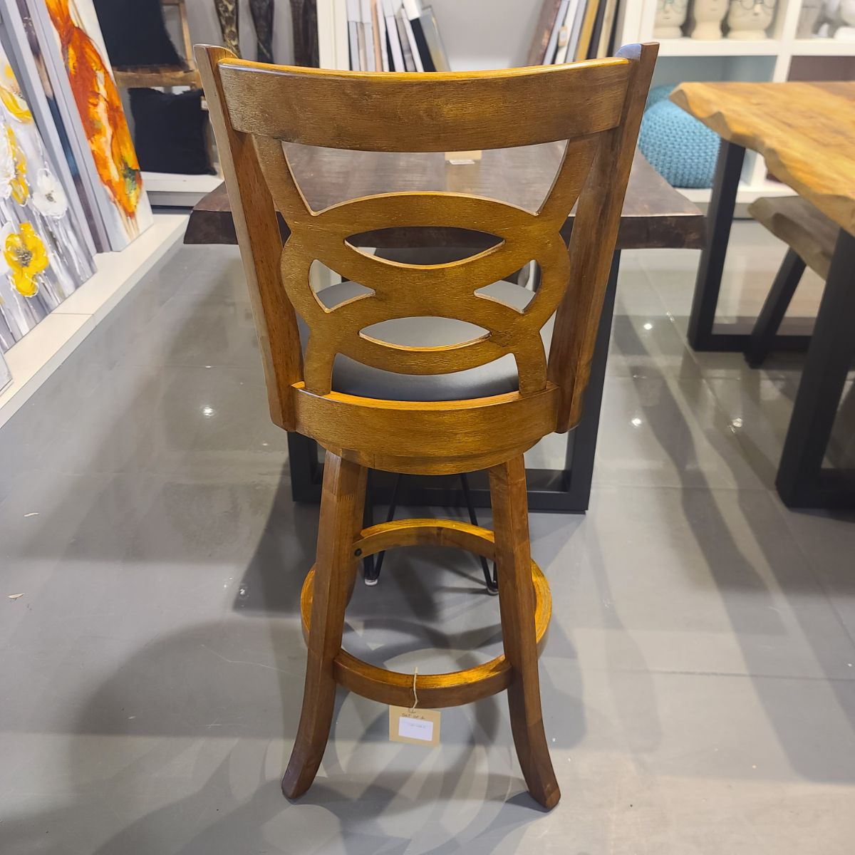 Dark Oak Swivel Bar height Stool PROMO(set of two)