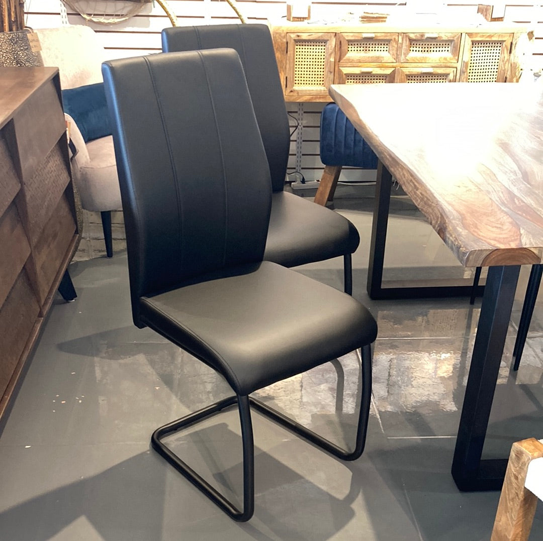 Black Upholstered Contemporary dining chair PROMO(set of two)