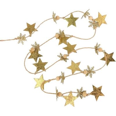 Metal Star And Snowflake Garland