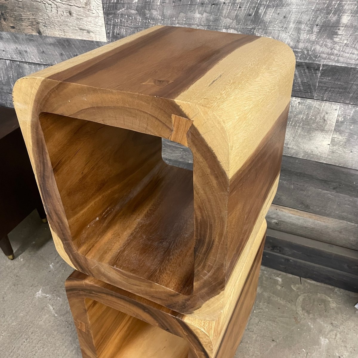Pure - Chamcha wood organic Stackable Tables - Rustic Furniture Outlet