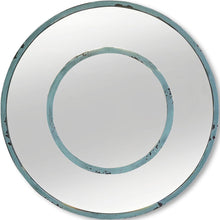 Load image into Gallery viewer, Distressed Turquoise  20&quot; Round Wall Mirror
