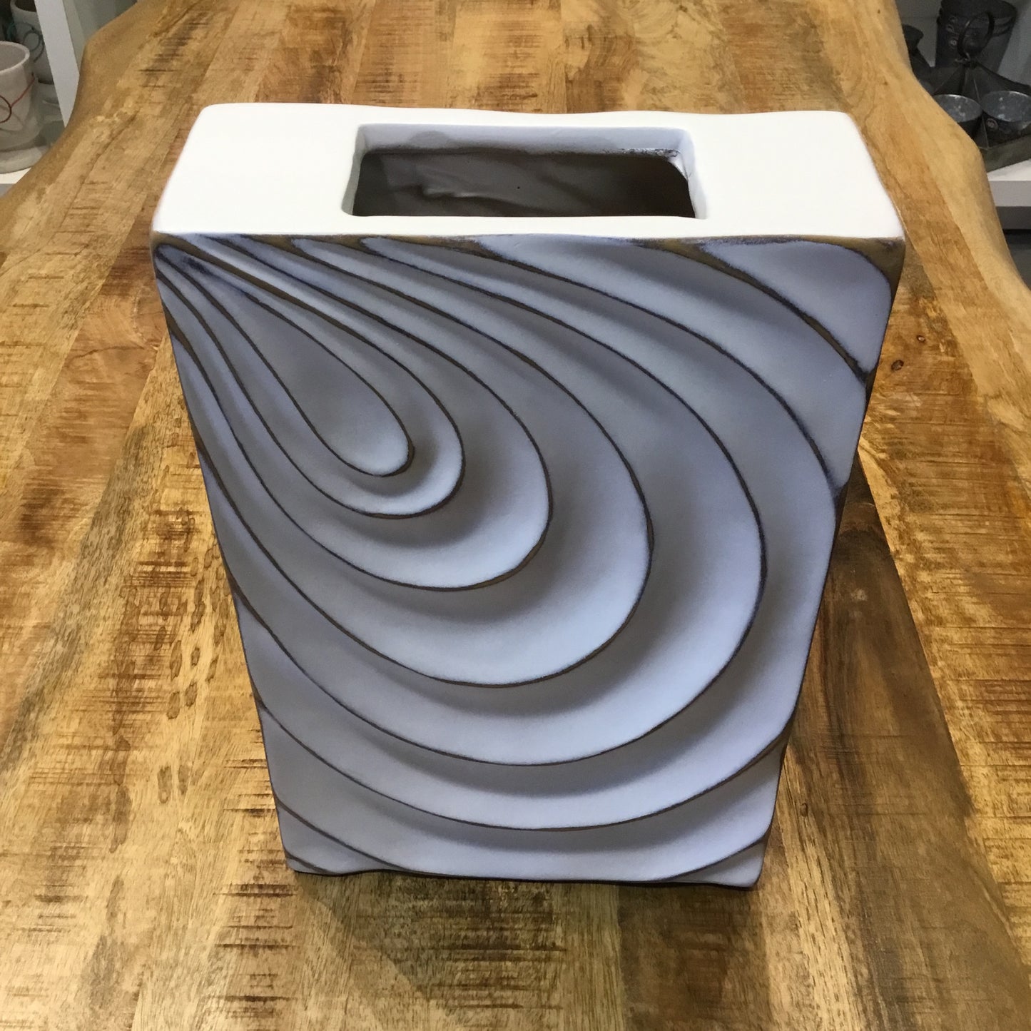 Rectangular Layer Patterned Vase