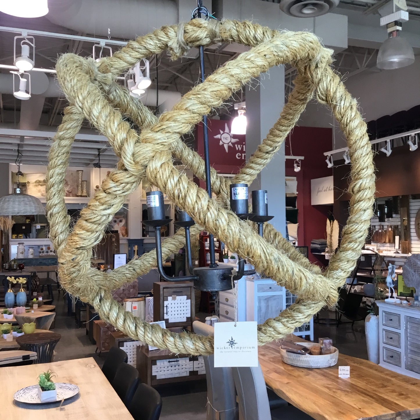 Tan Rope Ceiling lamp Fixture