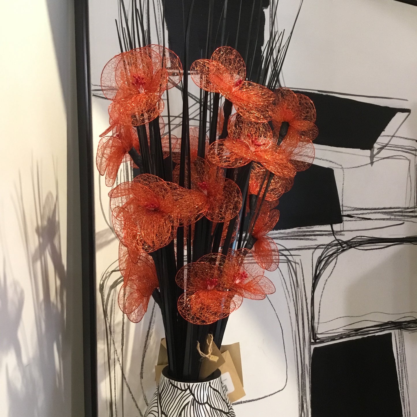 Orange flower single stem