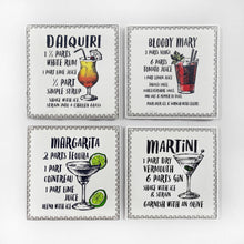 Load image into Gallery viewer, Drink Recipes Ceramic Coasters (Set of 4)
