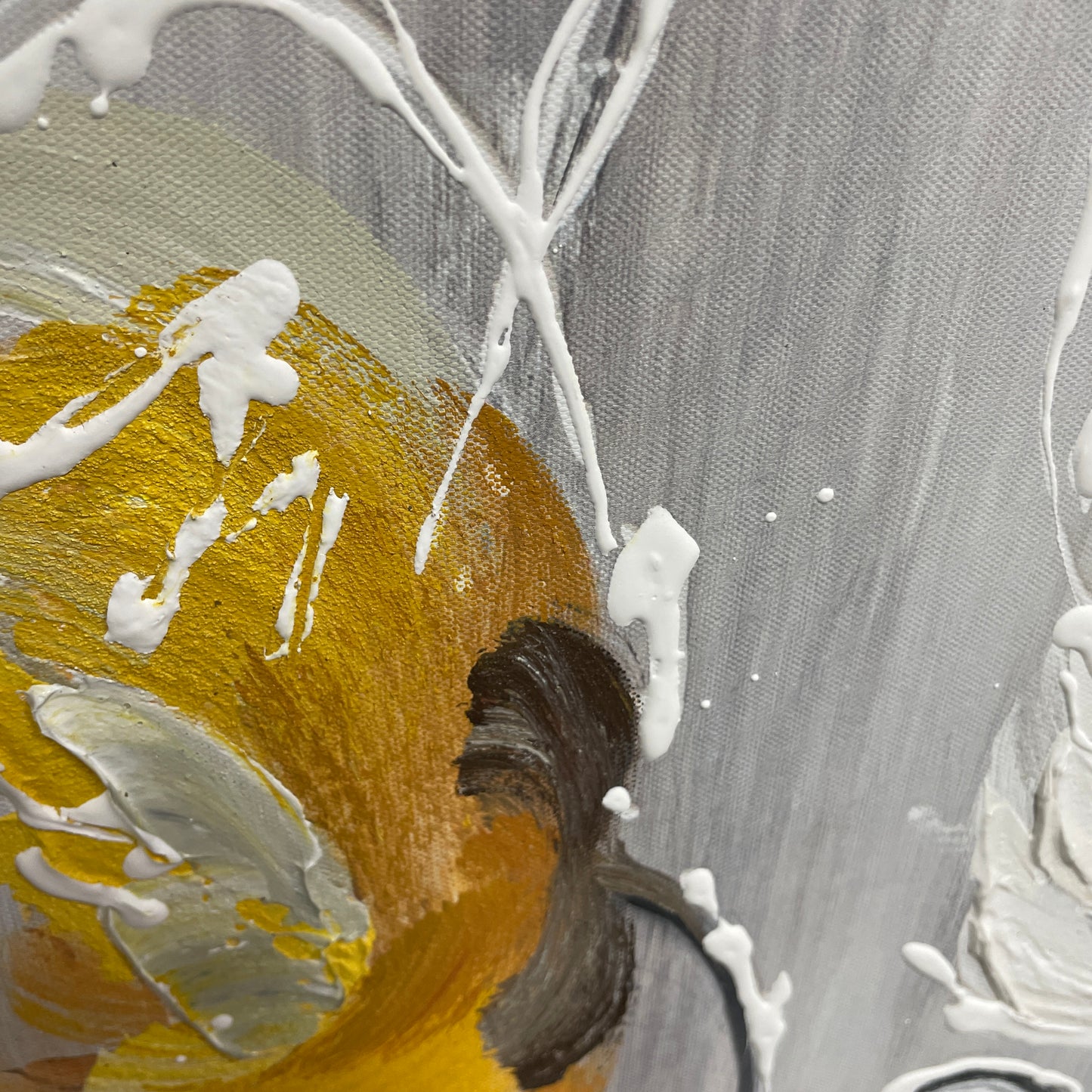 Yellow poppy flower painting