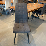 Tall Black Wool effect Dining chair