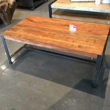 Load image into Gallery viewer, Industrial acacia coffee table
