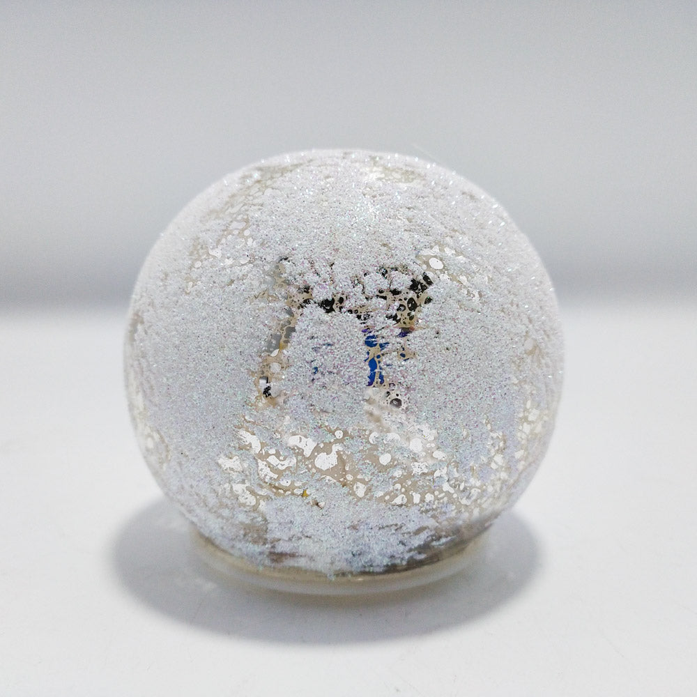 LED Lit Frosted Glass Globe