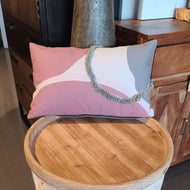 Grey and Pink 12 x 20 pillow Cover