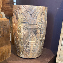 Load image into Gallery viewer, Jungle Mango wood Drum End Table
