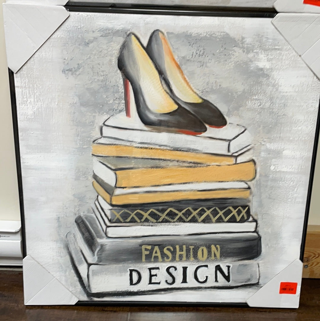 Assorted Framed Black Shoes painting