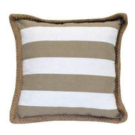 Beige Stripe Nautical Throw Pillow