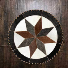 Load image into Gallery viewer, Cowhide 16 8 point placemat - round center piece
